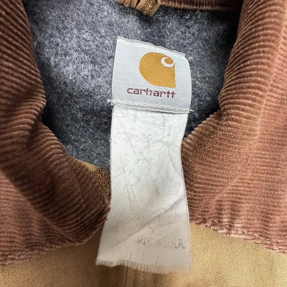 Vintage Carhartt Detroit Jacket J01 BRN Blanket Lined Tan Size 48 RARE *logo‎
